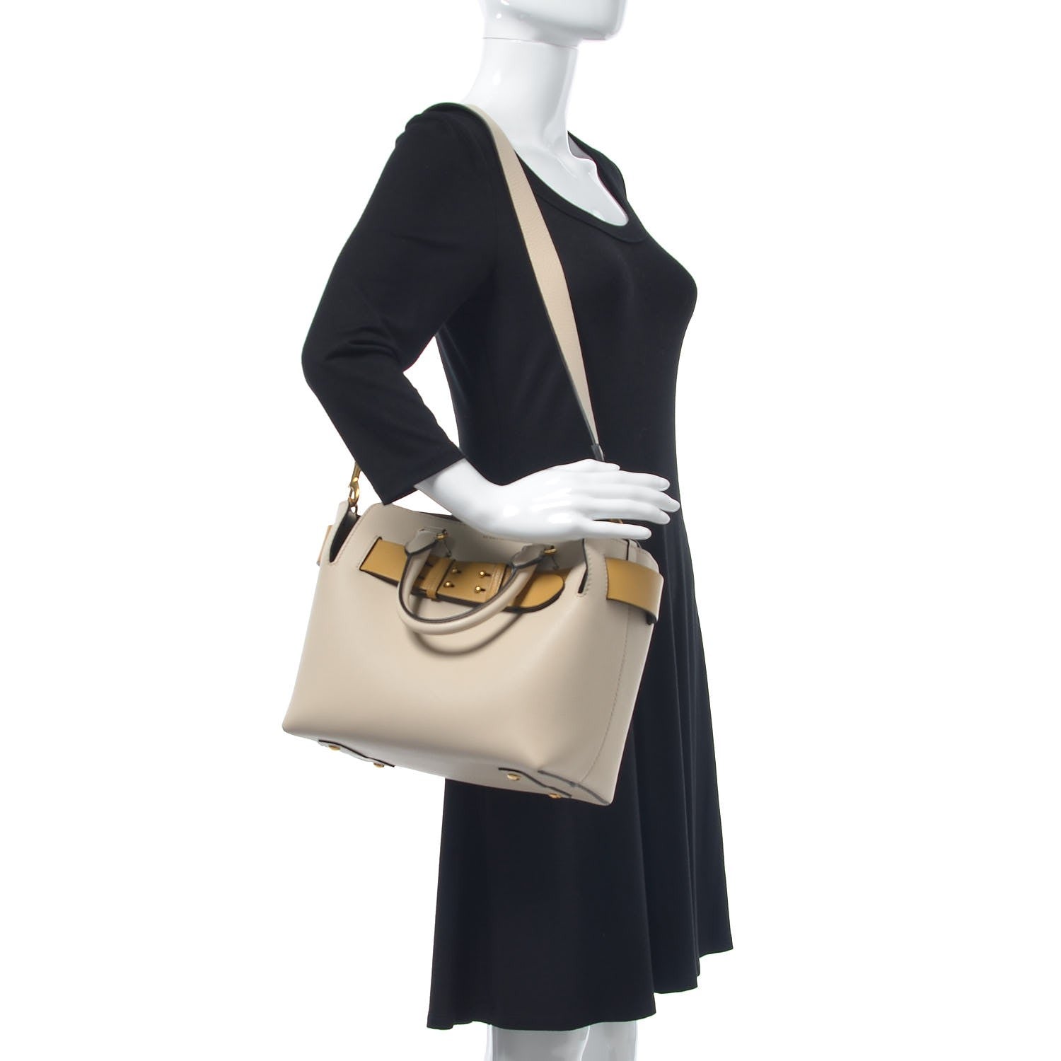 Burberry Soft Grain Calfskin Small Belt Bag Limestone Yellow 2 of 9