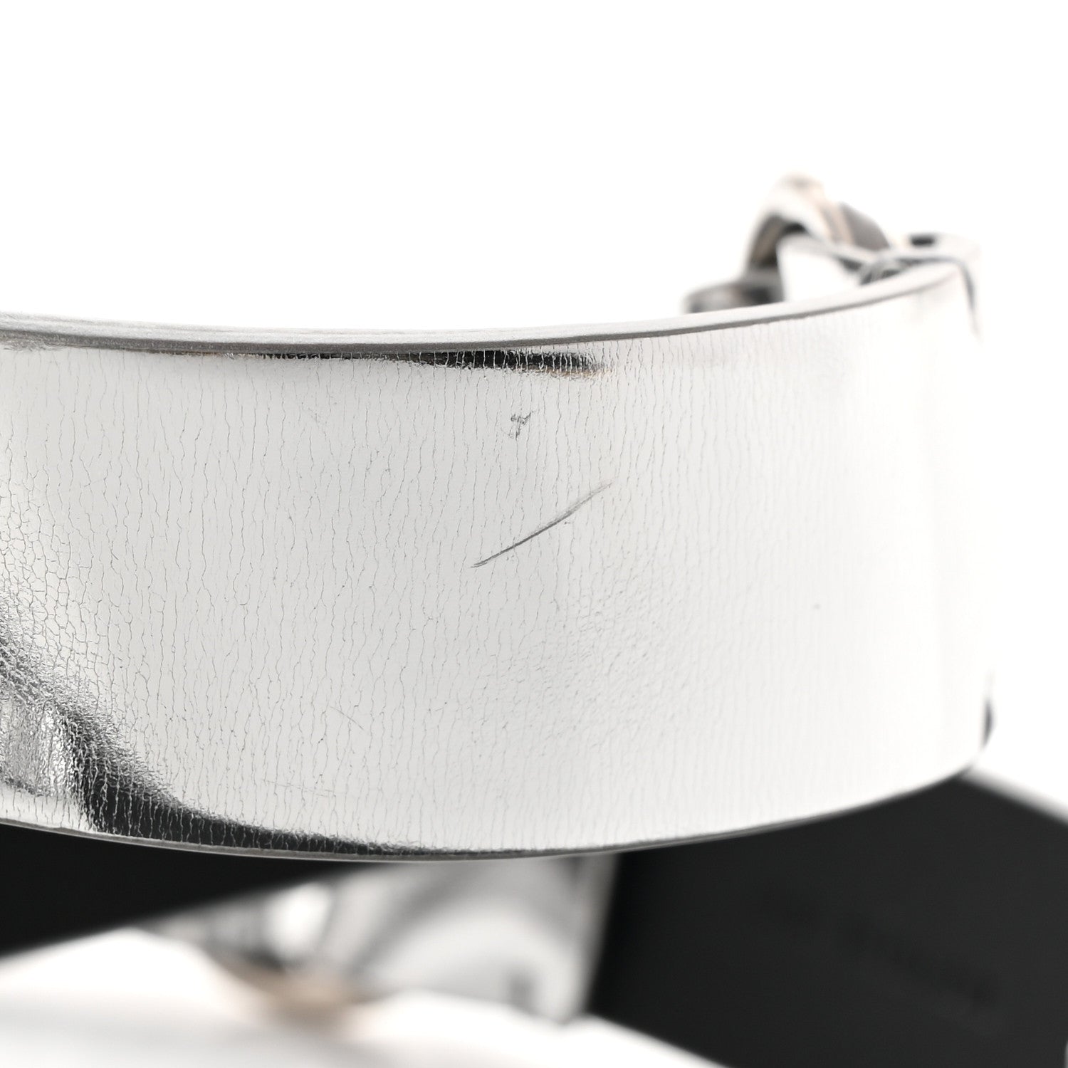 Chanel Calfskin CC Mirror Belt 75 30 Silver 7 of 7