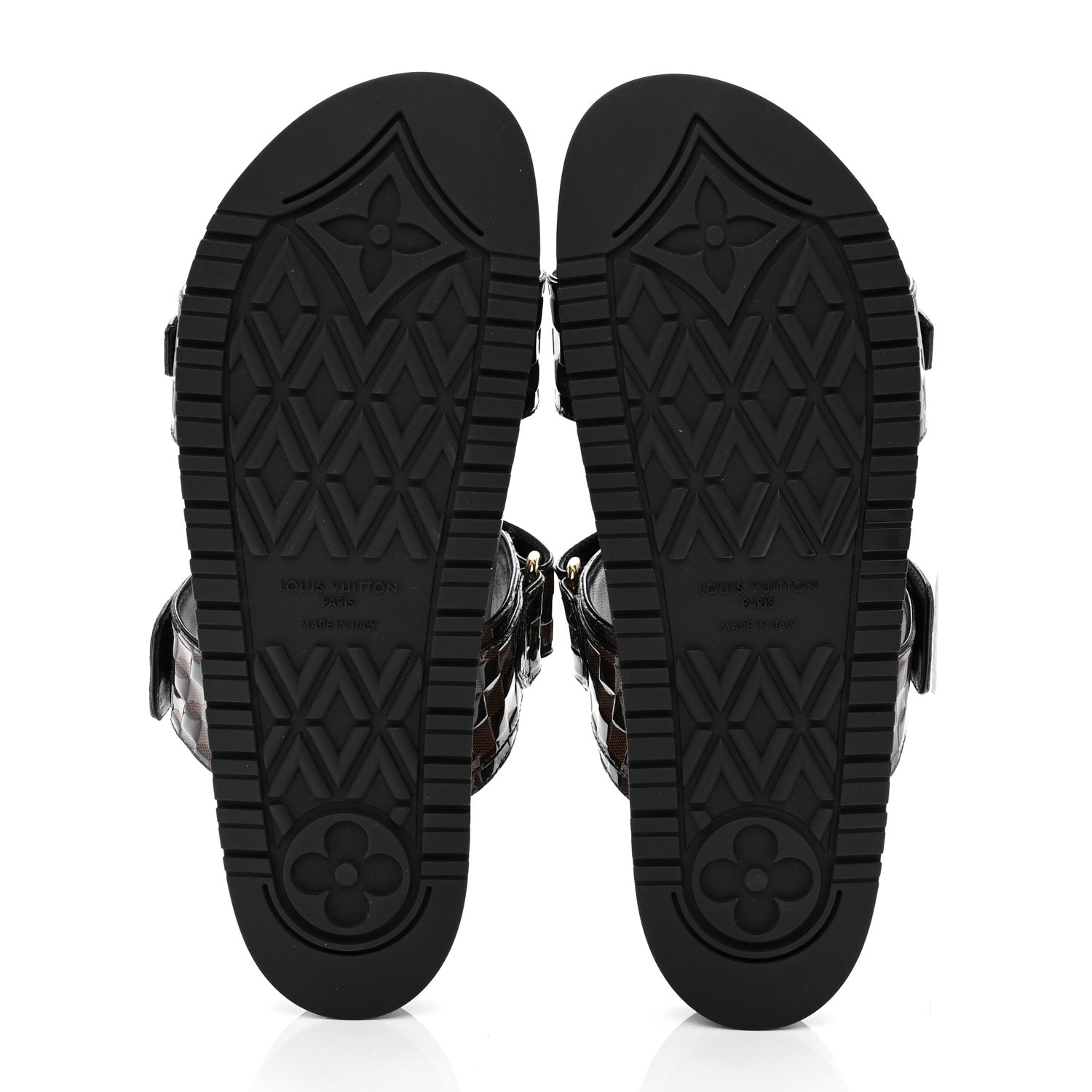 Louis Vuitton Damier Patent Calfskin Bom Dia Flat Sandals 41 Ebene 5 of 9