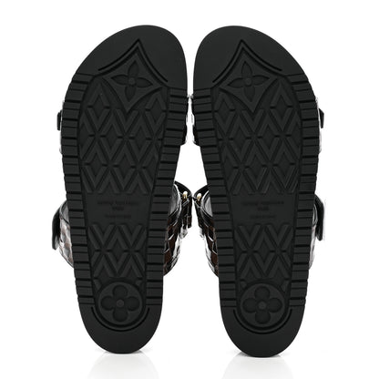 Louis Vuitton Damier Patent Calfskin Bom Dia Flat Sandals 41 Ebene 5 of 9