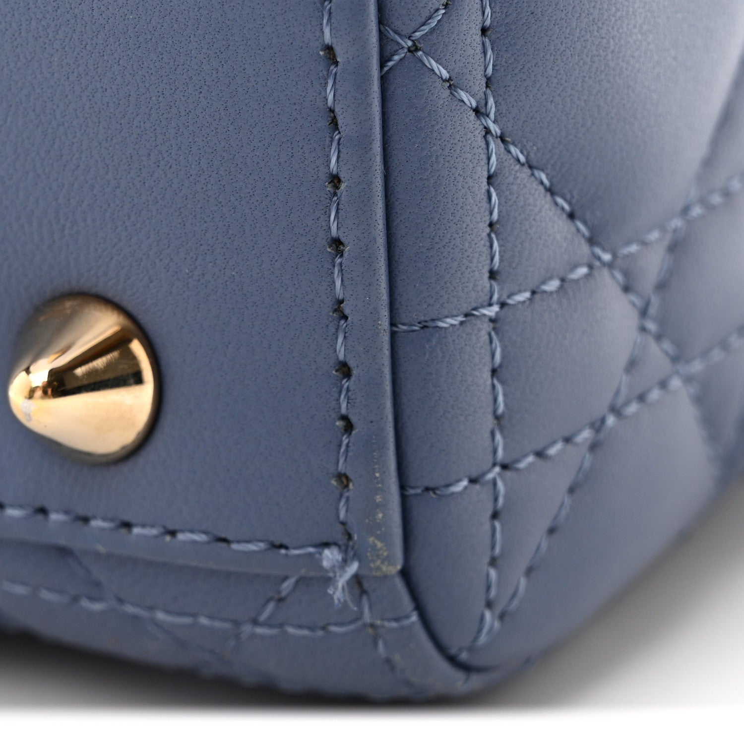 Christian Dior Lambskin Cannage Small My ABCDior Lady Dior Denim Blue 13 of 15