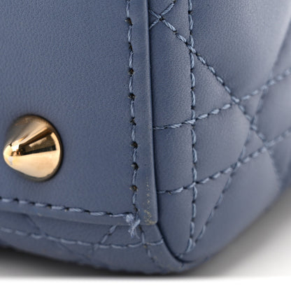 Christian Dior Lambskin Cannage Small My ABCDior Lady Dior Denim Blue 13 of 15