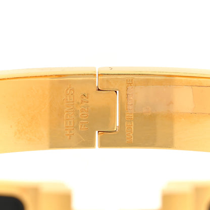 Hermes Matte Enamel Narrow Clic Clac HH Bracelet GM Black 3 of 5