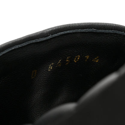 Chanel Lambskin Quilted Textured CC Mules Sandals 38.5 Black 9 of 10