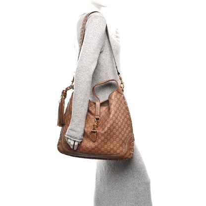 Gucci Guccissima Old Libeccio Large New Jackie Hobo Old Naturale 2 of 10