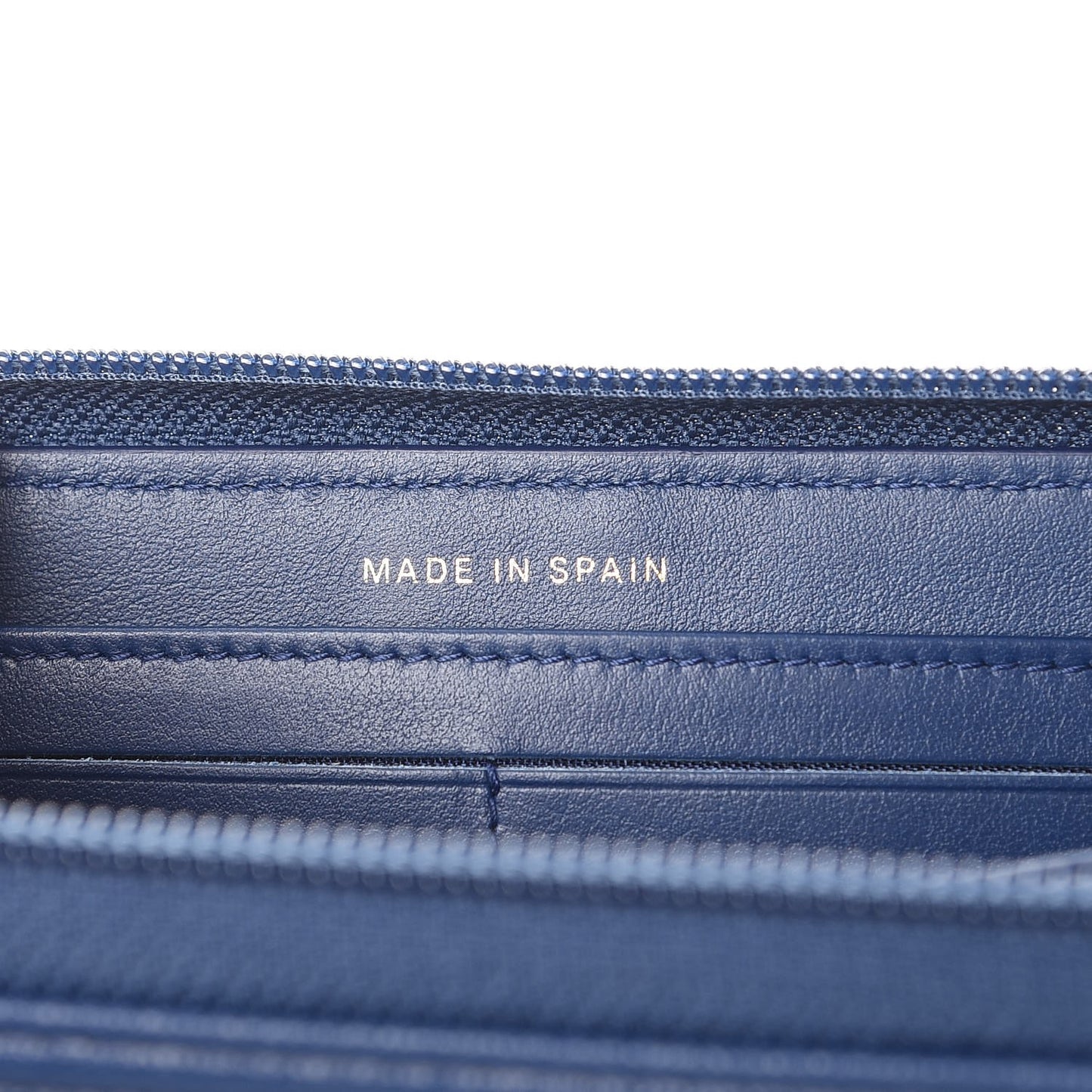 Caviar Large Zip Around Boy Wallet Blue