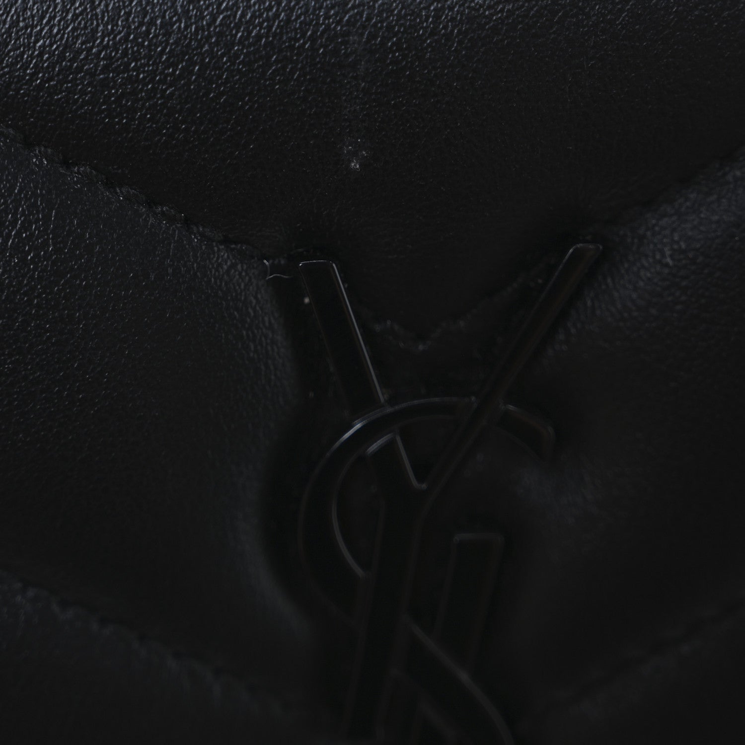 Saint Laurent Calfskin Y Quilted Monogram Monochrome Toy Loulou Crossbody Bag Black 12 of 13