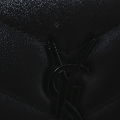 Saint Laurent Calfskin Y Quilted Monogram Monochrome Toy Loulou Crossbody Bag Black 12 of 13