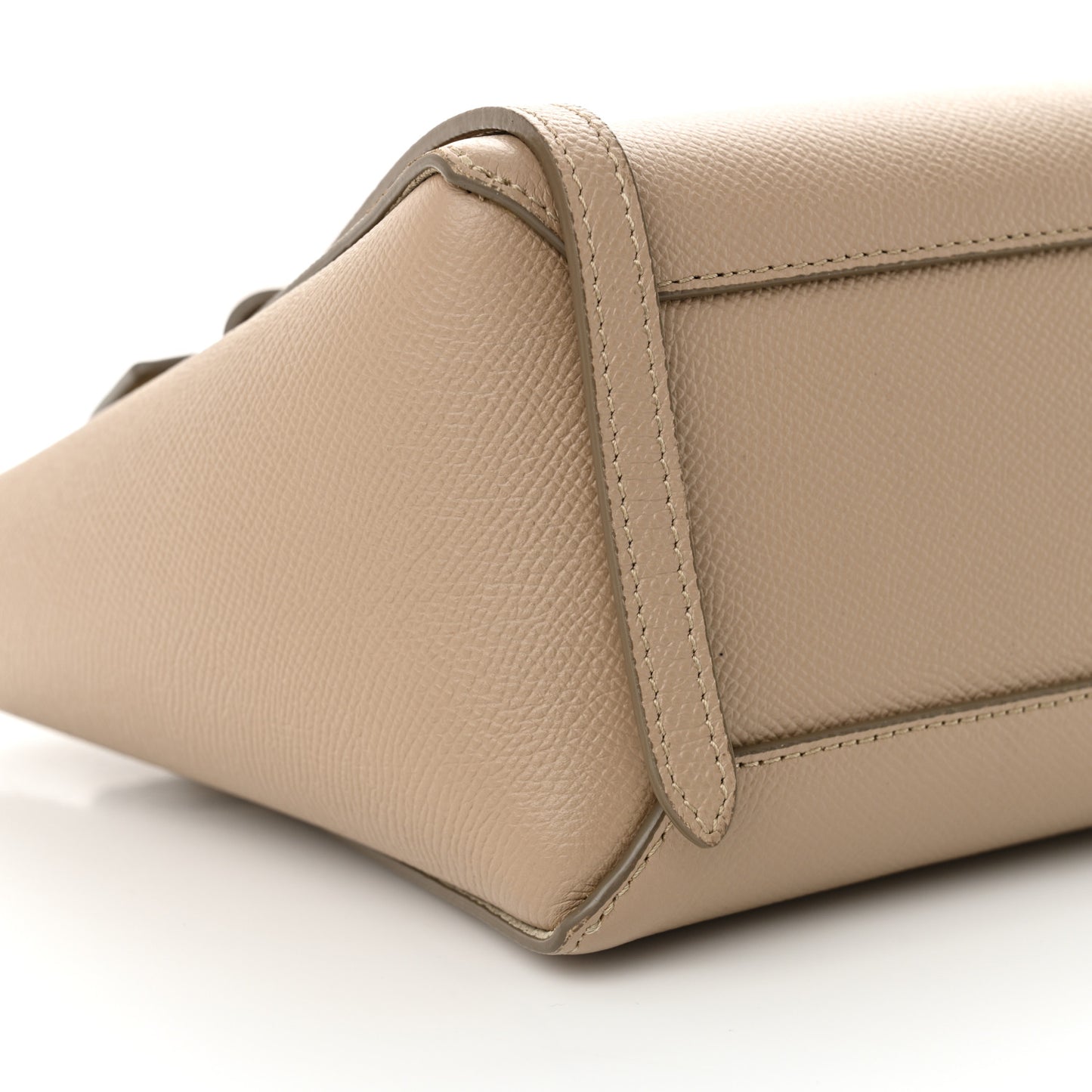 Grained Calfskin Nano Belt Bag Light Taupe