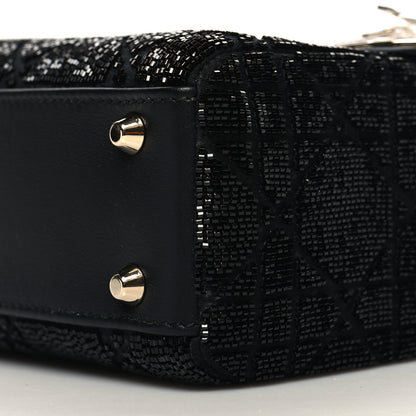 Christian Dior Lambskin Beaded Mini Lady Dior Black 10 of 11
