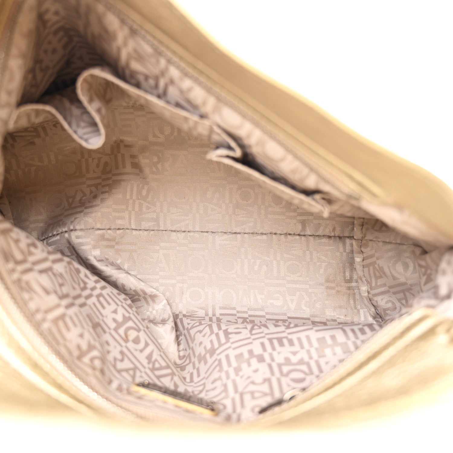 Salvatore Ferragamo Metallic Grained Calfskin Medium Sofia Satchel Gold 5 of 15