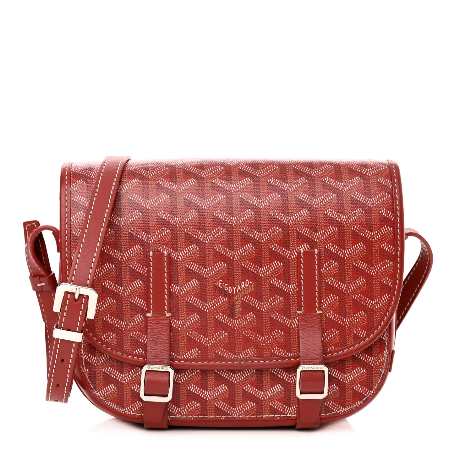 Goyardine Belvedere PM Messenger Bag Red