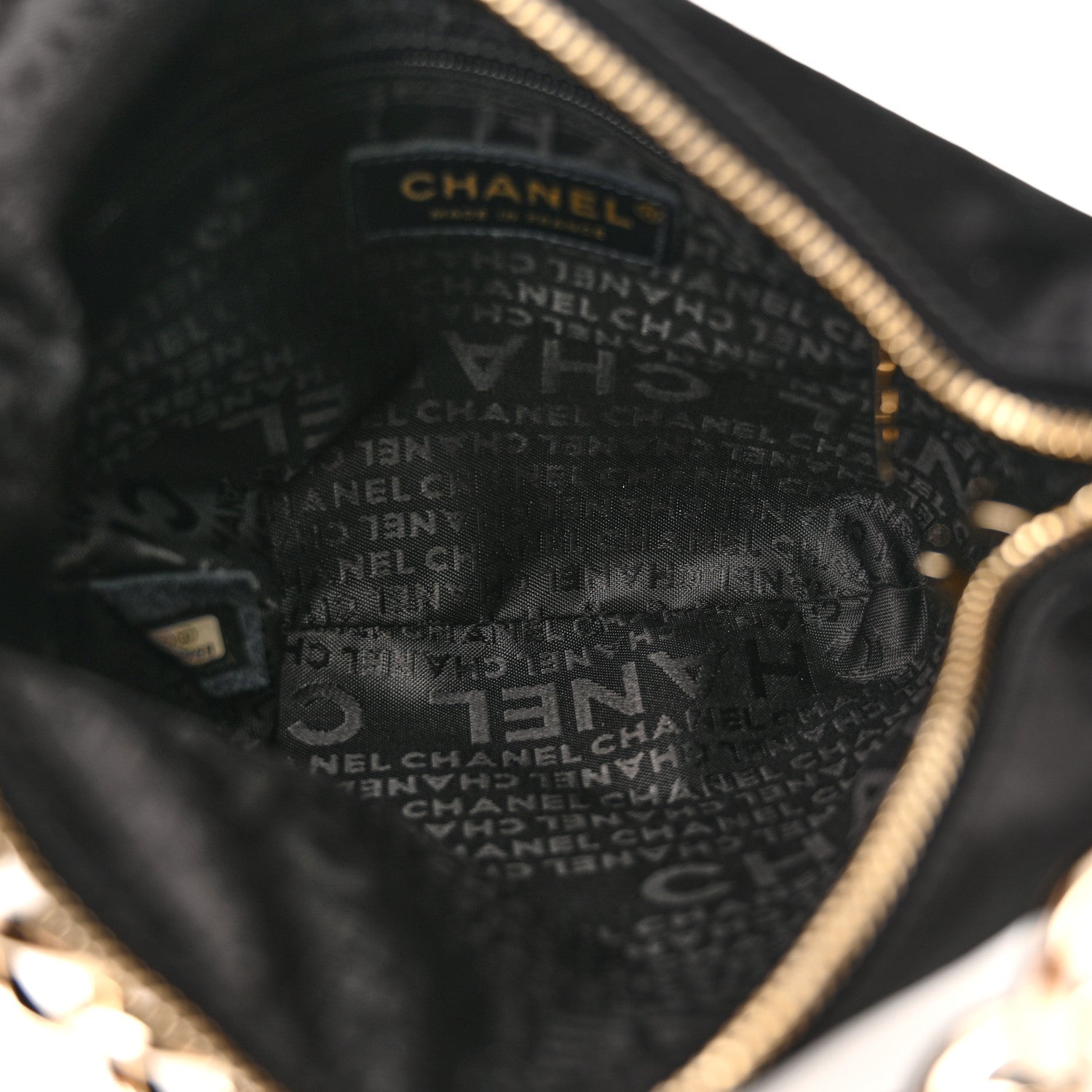 Chanel Satin Quilted CC Chain Hobo Black 5 of 11