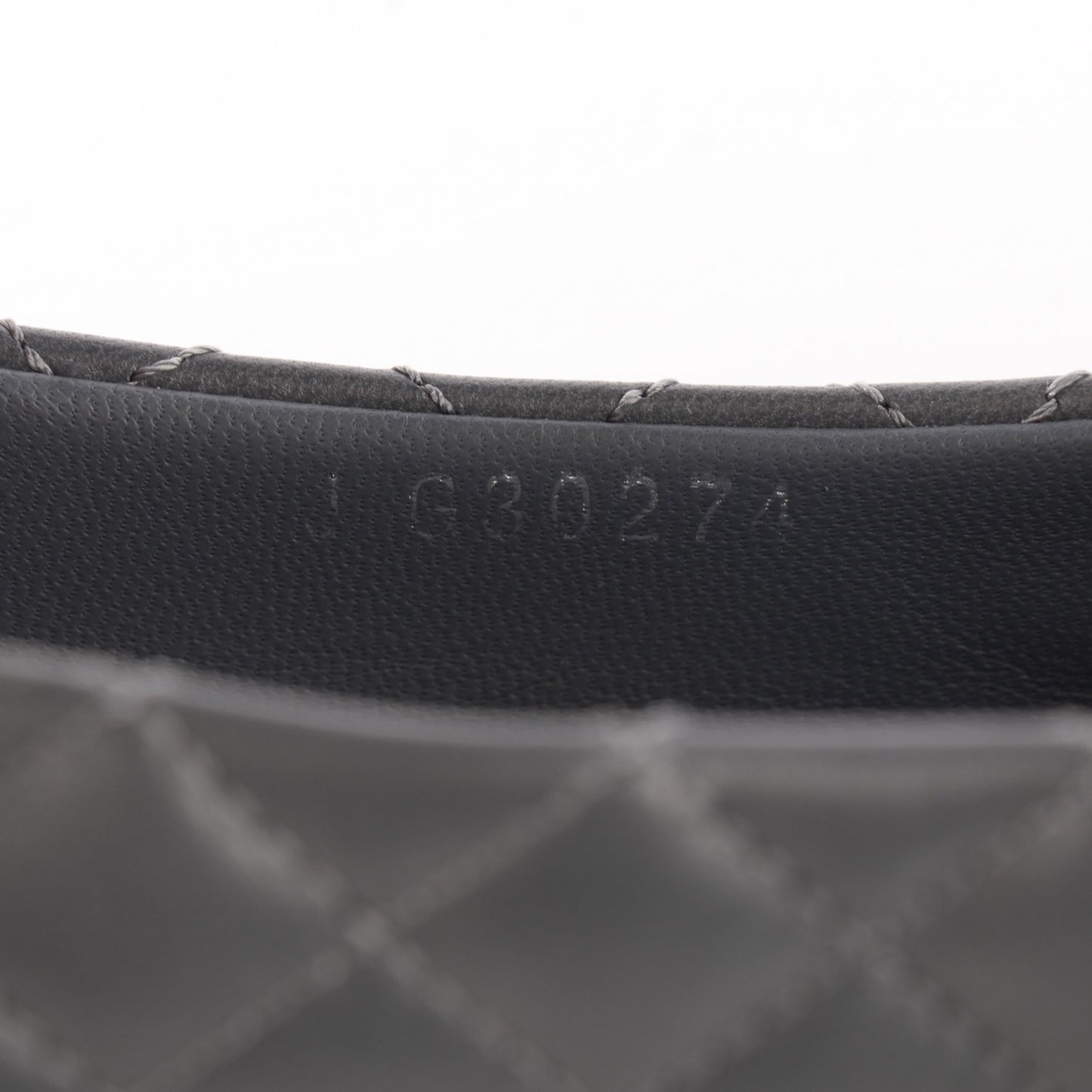 Lambskin Quilted Cap Toe Ballerina Flats 36 Charcoal Black