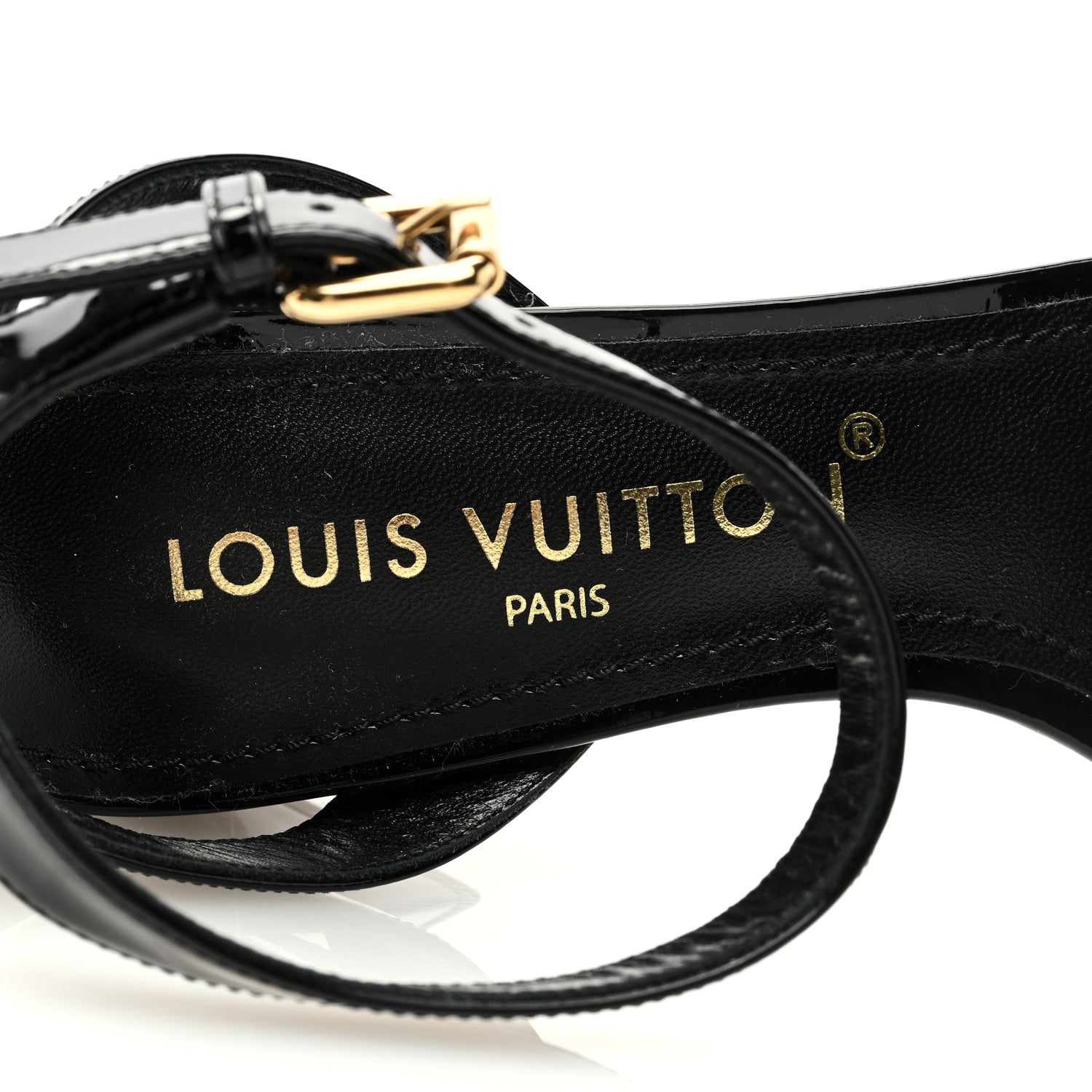Louis Vuitton Patent Calfskin Shake Sandals 37.5 Black 7 of 7