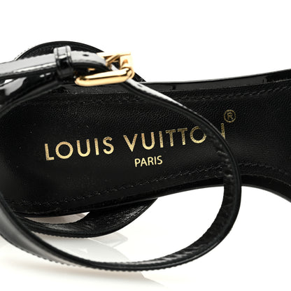 Louis Vuitton Patent Calfskin Shake Sandals 37.5 Black 7 of 7