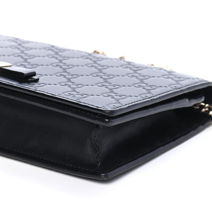 Gucci Guccissima Signature Bowy Chain Wallet Black 9 of 9