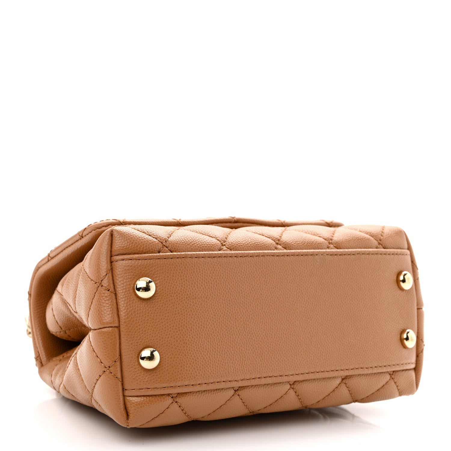 Chanel Caviar Lizard Embossed Quilted Extra Mini Coco Handle Flap Brown 4 of 10
