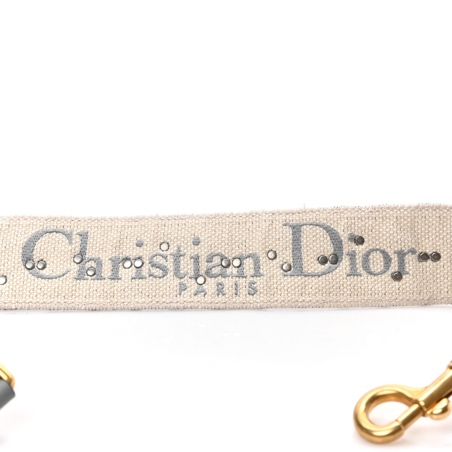 Christian Dior Oblique Studded Shoulder Strap Gris Multicolor 3 of 4