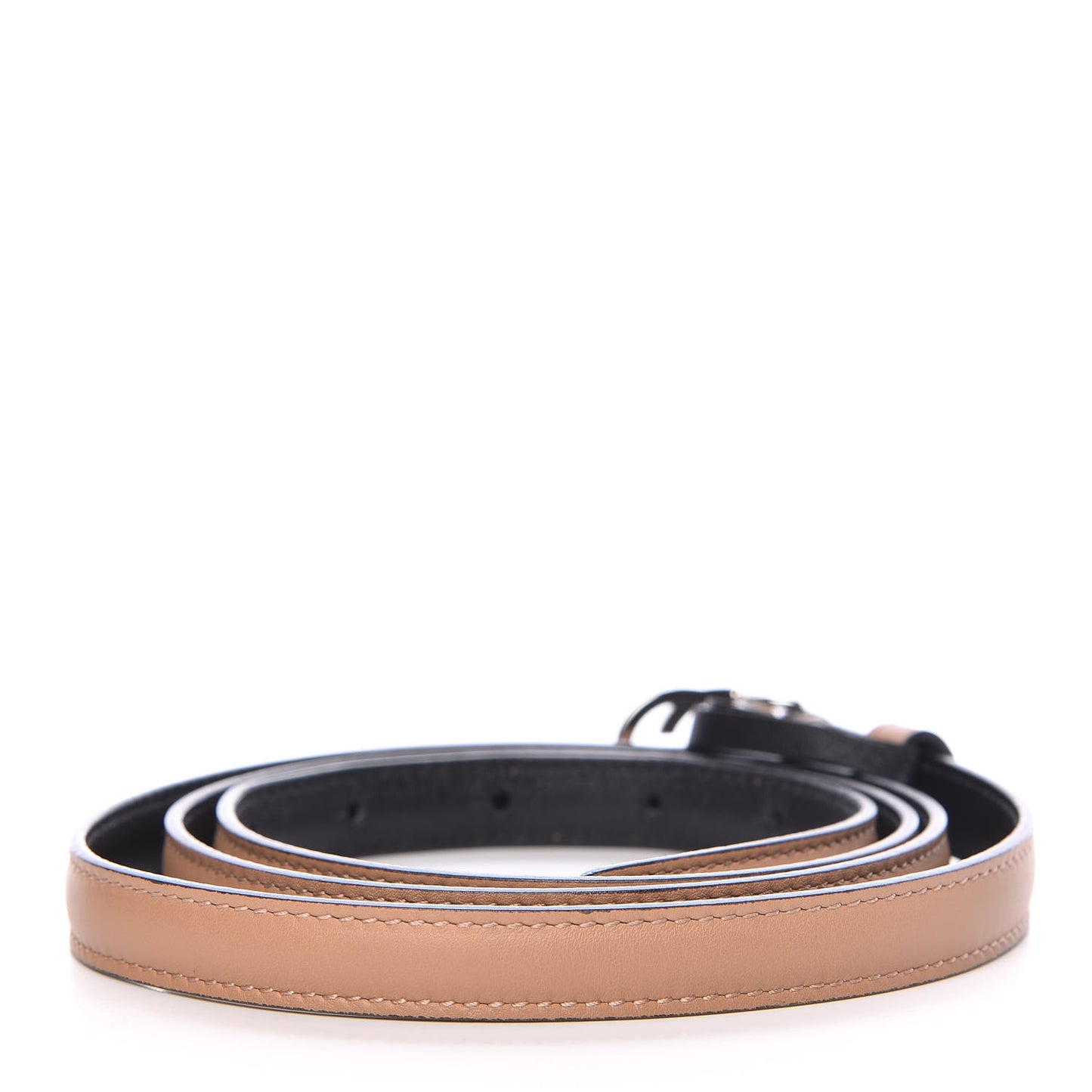 Moon Calfskin Nickel Interlocking G 20mm Belt 110 44 Camelia