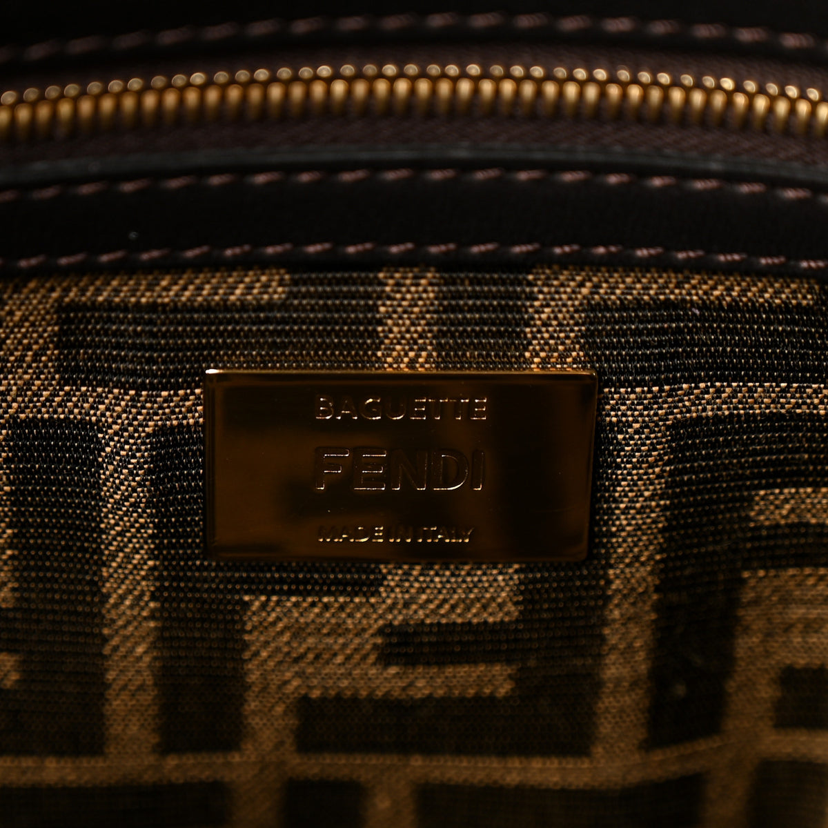 Fabric Jacquard FF 1974 Medium Baguette Tobacco Moro Black