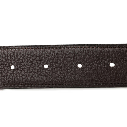 Hermes Box Togo 32mm Matte H Belt 100 40 Black Chocolate 4 of 8