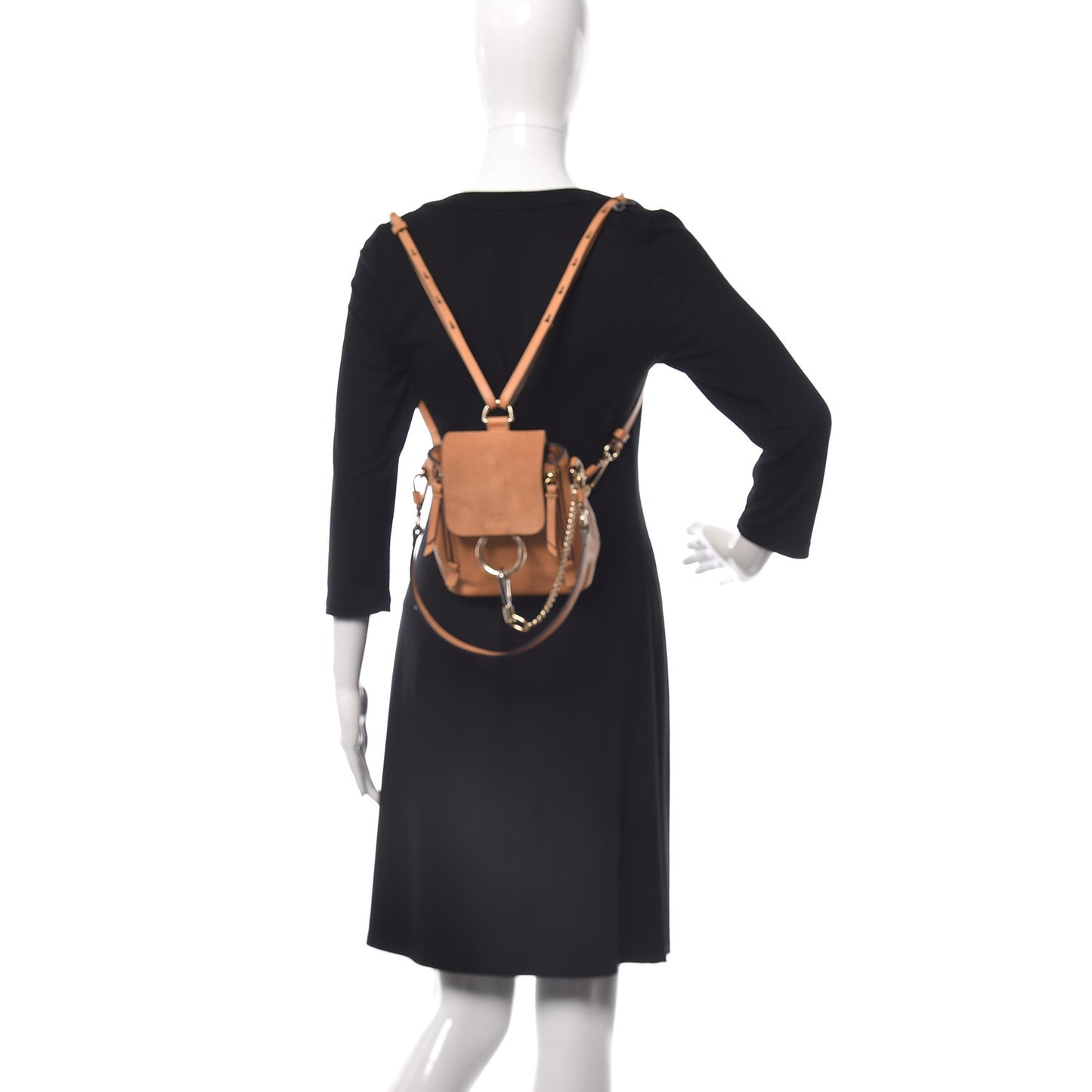Suede Calfskin Mini Faye Backpack Blushy Pink