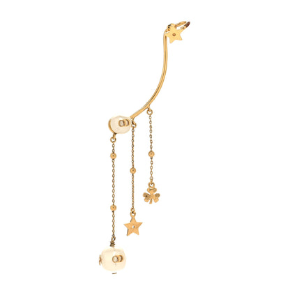 Christian Dior Pearl Shiny-D Earring Gold 1 of 4