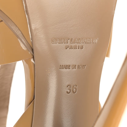 Saint Laurent Patent Tribute 105 Platform Sandals 36 Nude Powder 6 of 10