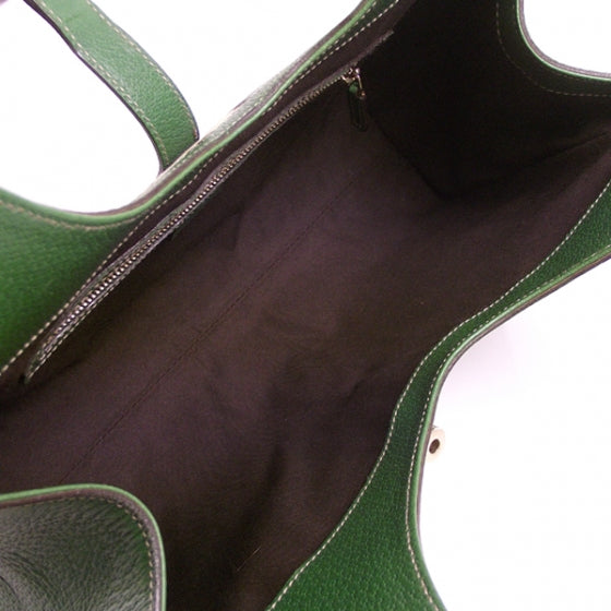 Leather Medium Bardot Green