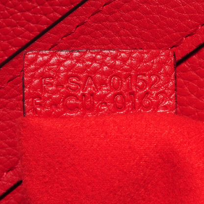 Celine Drummed Calfskin Micro Luggage Coquelicot 7 of 7