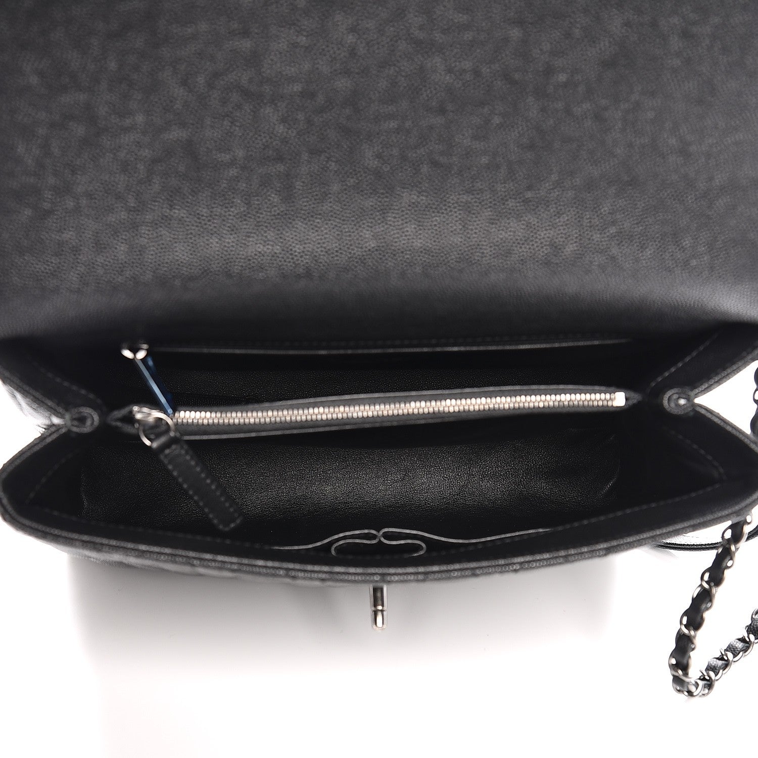 Chanel Caviar Lizard Quilted Large Coco Handle Flap Black 6 of 8