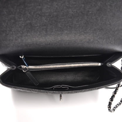 Chanel Caviar Lizard Quilted Large Coco Handle Flap Black 6 of 8