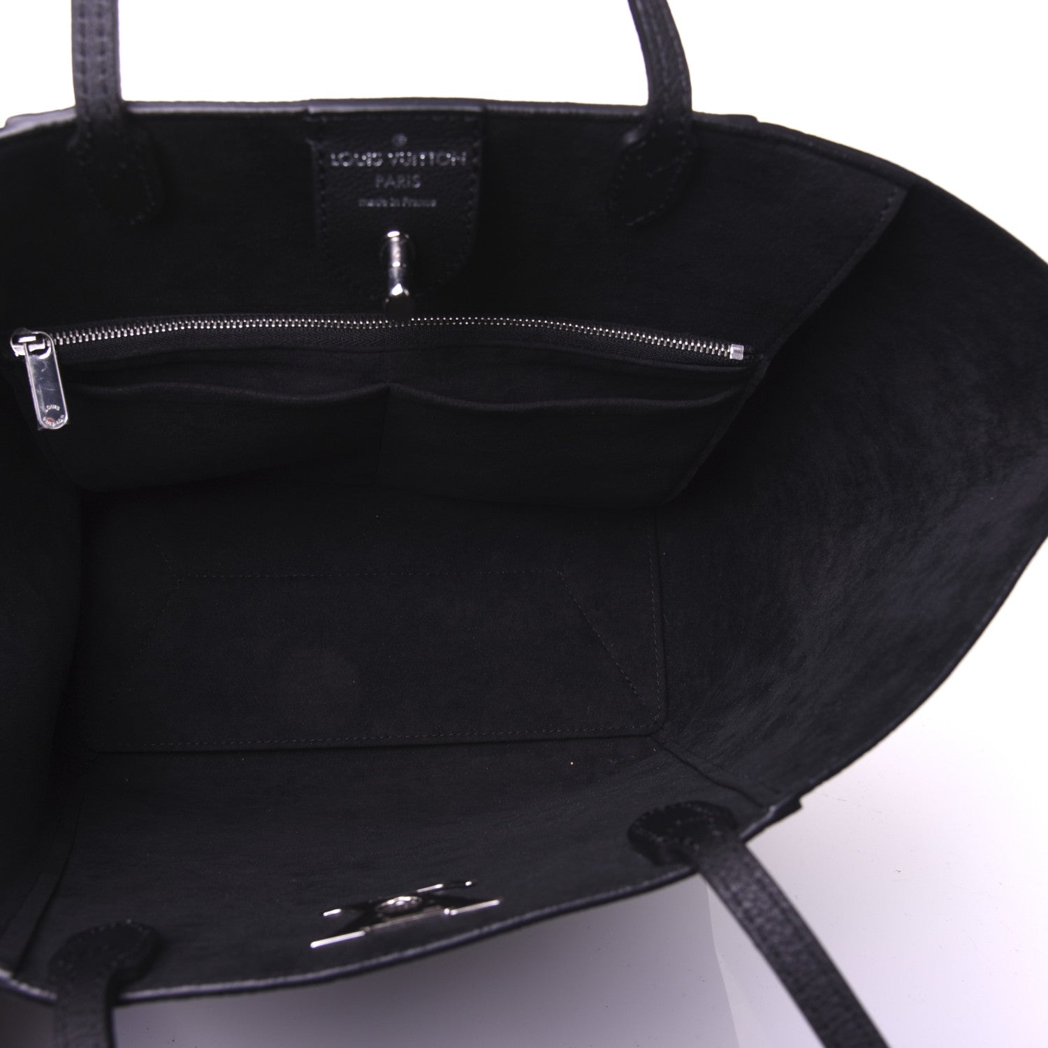 Louis Vuitton Calfskin Lockme Cabas Black 5 of 14