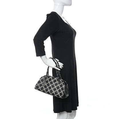 Chanel Patent Hand Embroidered Large Just Mademoiselle Black 2 of 11