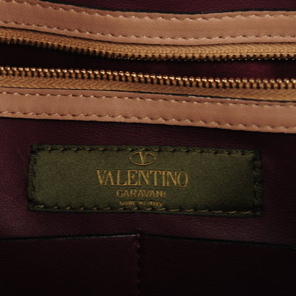 Valentino Garavani Nappa Canvas Camo Medium Rockstud Soft Tote Green 6 of 8