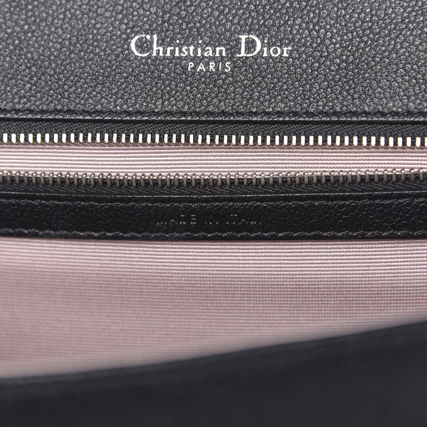 Grained Calfskin Large Diorama Flap Bag Black