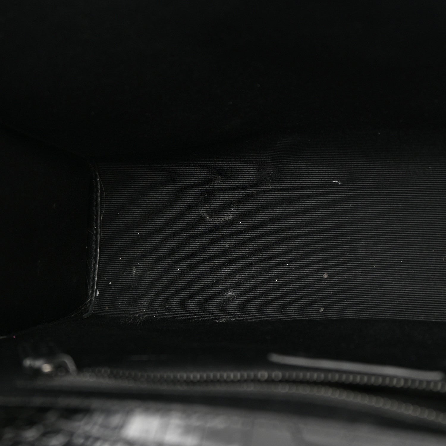 Saint Laurent Calfskin Crocodile Embossed Monogram Large Satchel Black 11 of 16