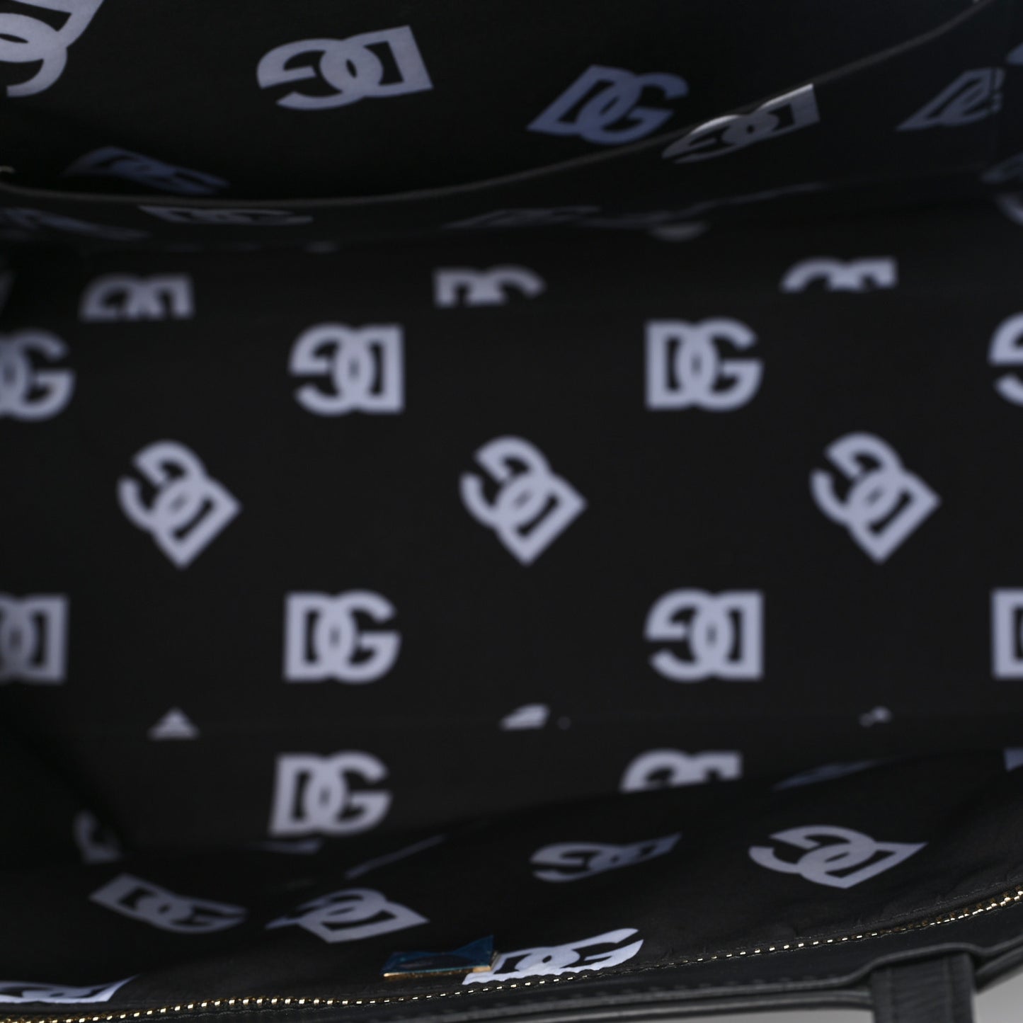 DOLCE GABBANA Calfskin DG Logo Shopper Tote Black