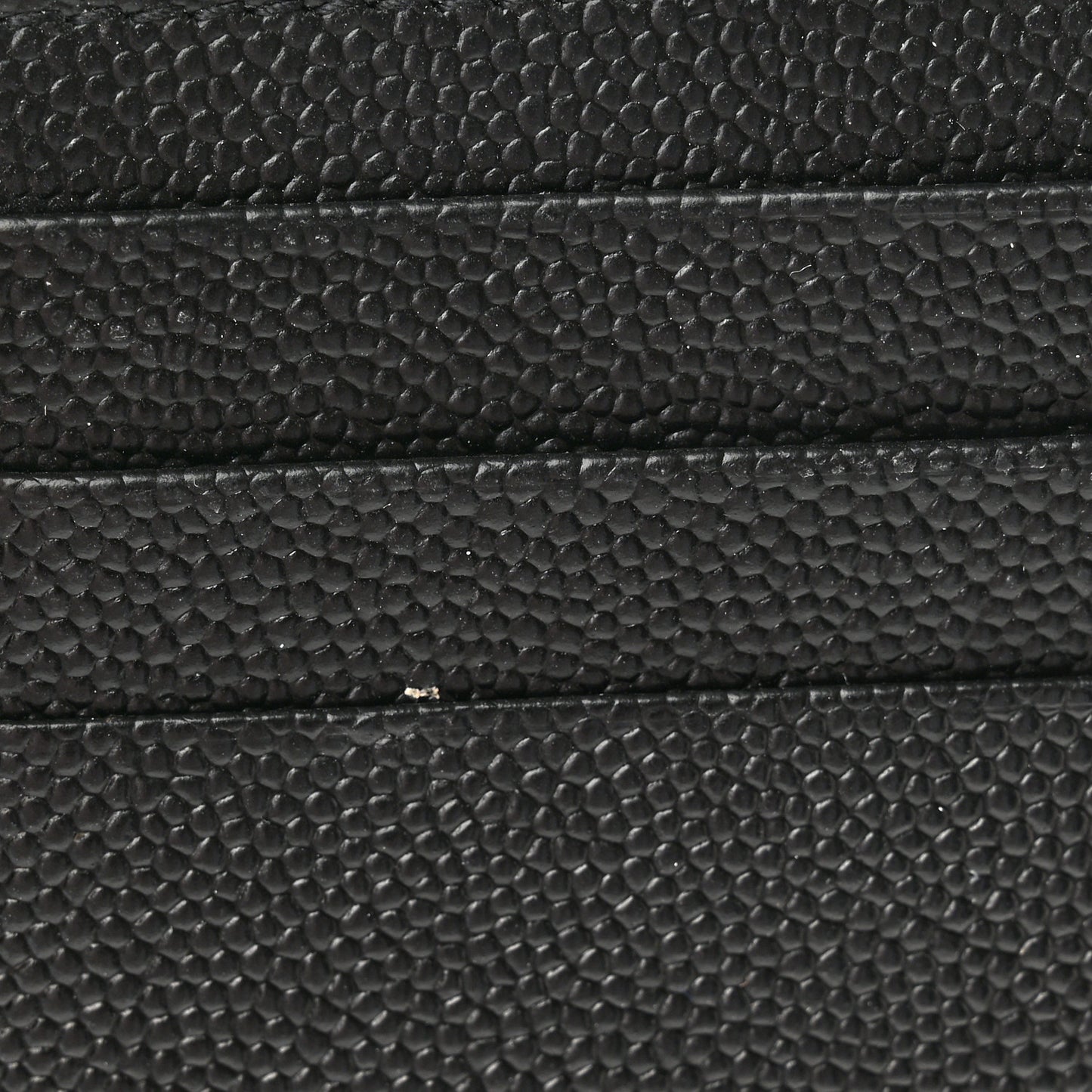 Grain De Poudre Matelasse Chevron Monogram Compact Tri Fold Wallet Black