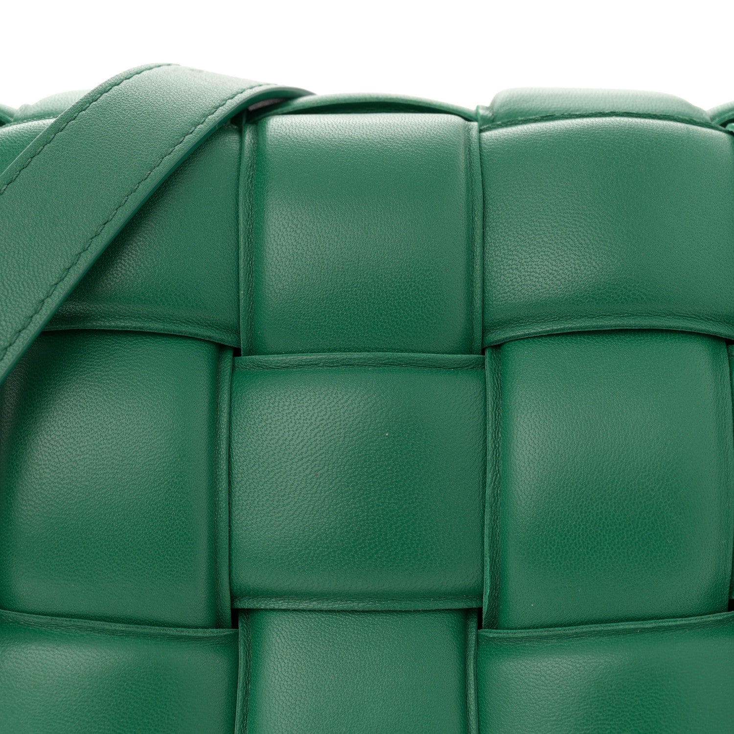 Bottega Veneta Nappa Maxi Intreccio Padded Cassette Crossbody Bag Racing Green 8 of 14