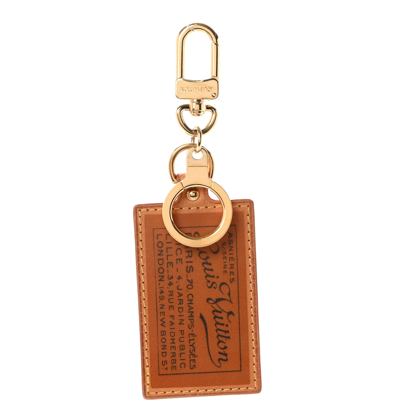 Vachetta Labels Key Ring Rusty