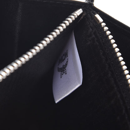 MCM Calfskin Ottomar Monogram Klara Zip Wallet Black 7 of 9