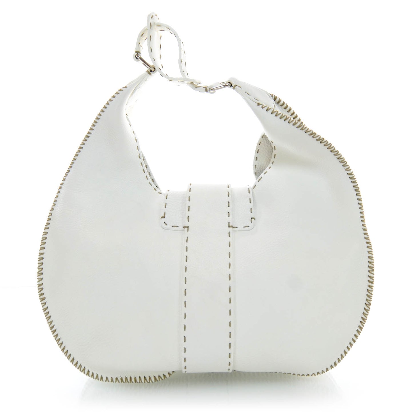 Calfskin Romano Selleria Hobo White
