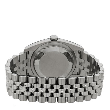 Rolex Stainless Steel 18K White Gold Diamond 36mm Oyster Perpetual Datejust Watch Blue Jubilee 116234 3 of 5