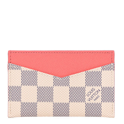 Louis Vuitton Damier Azur Daily Card Holder Rose Papaye 1 of 7