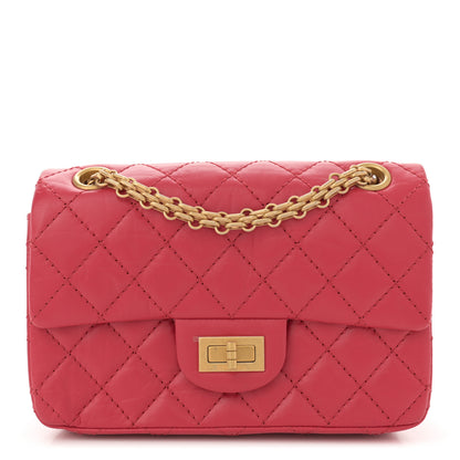 Chanel Aged Calfskin Quilted 2.55 Reissue Mini Flap Red 1 of 11