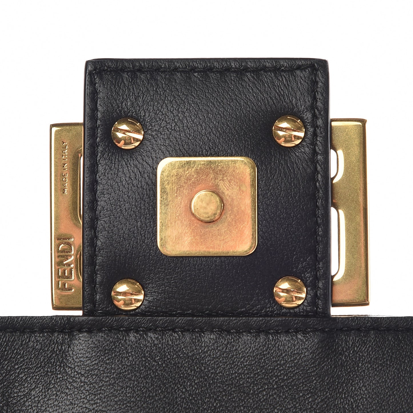 Nappa FF 1974 Embossed Baguette Black