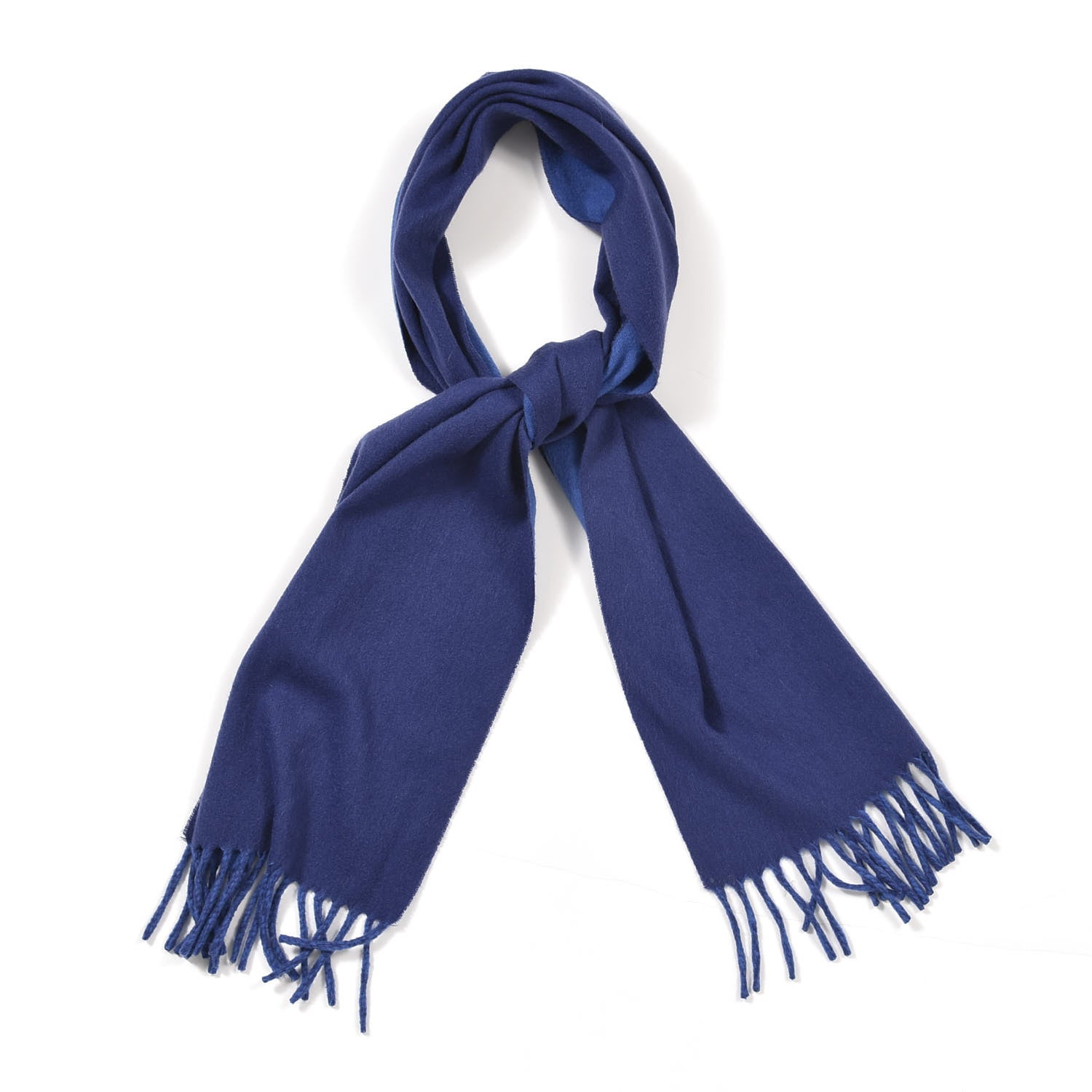 Hermes Cashmere Reversible Evelyne Scarf Bleu Ocean Bleu Cobalt 1 of 4