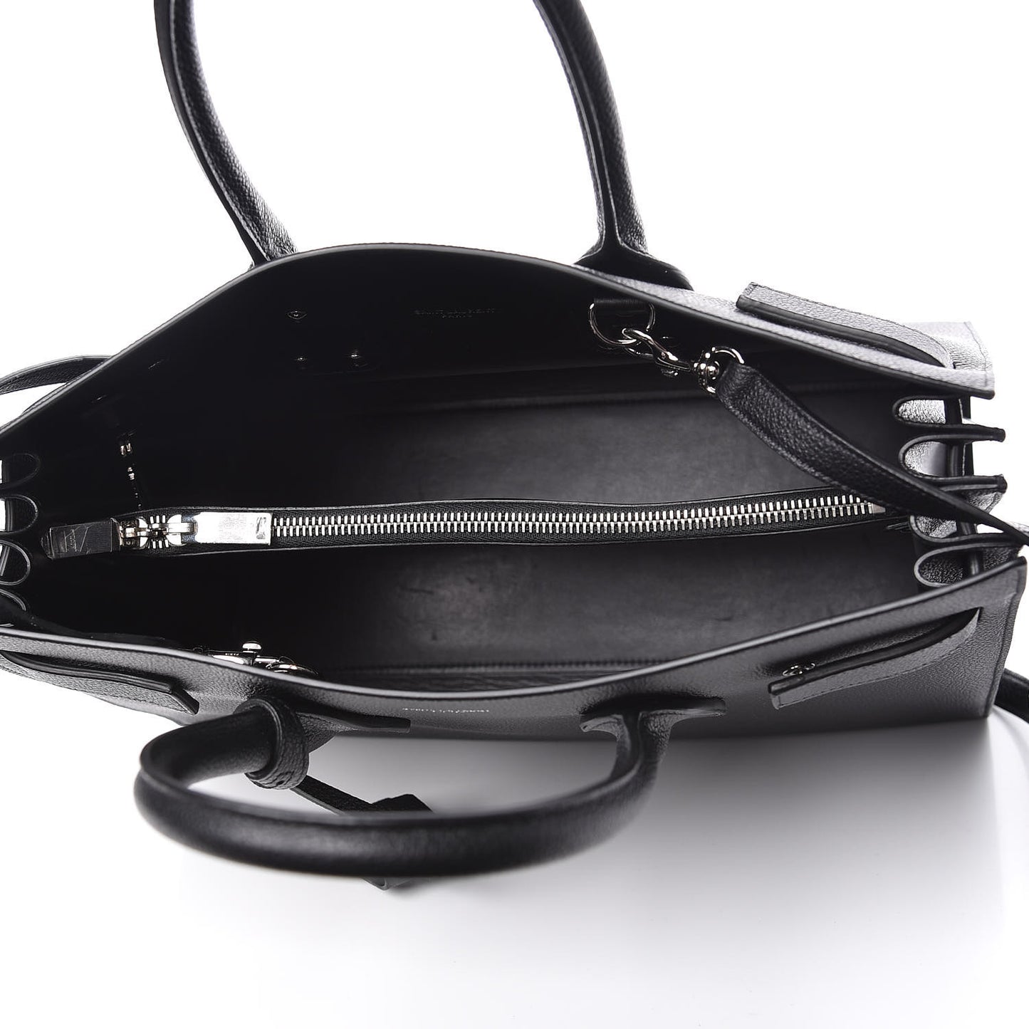 Grained Calfskin Small Sac De Jour Black